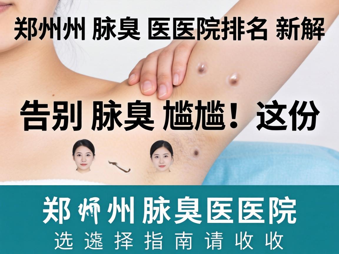 郑州腋臭医院排名新解，告别腋臭尴尬，这份郑州腋臭医院选择指南请收好