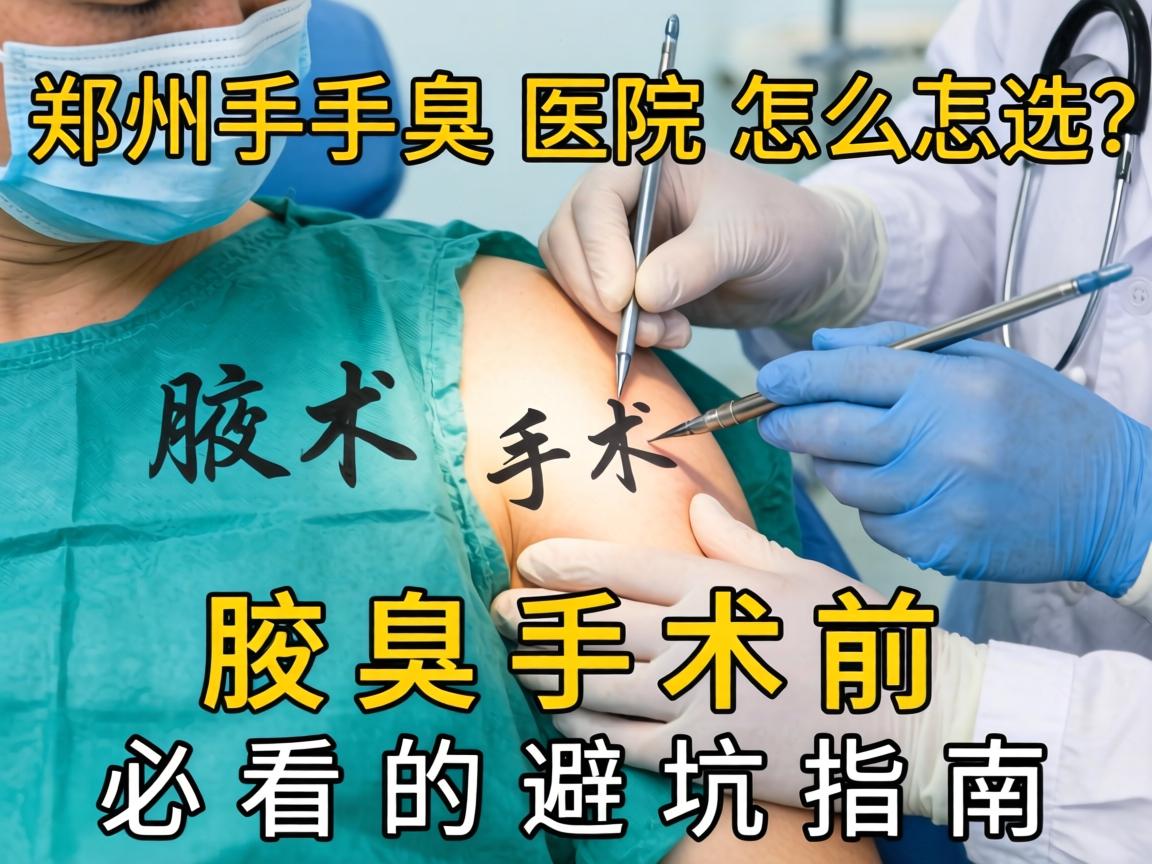 郑州腋臭手术医院怎么选？腋臭手术前必看的避坑指南