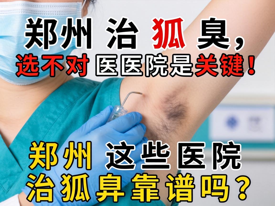郑州治狐臭，选对医院是关键！郑州这些医院治狐臭靠谱吗？