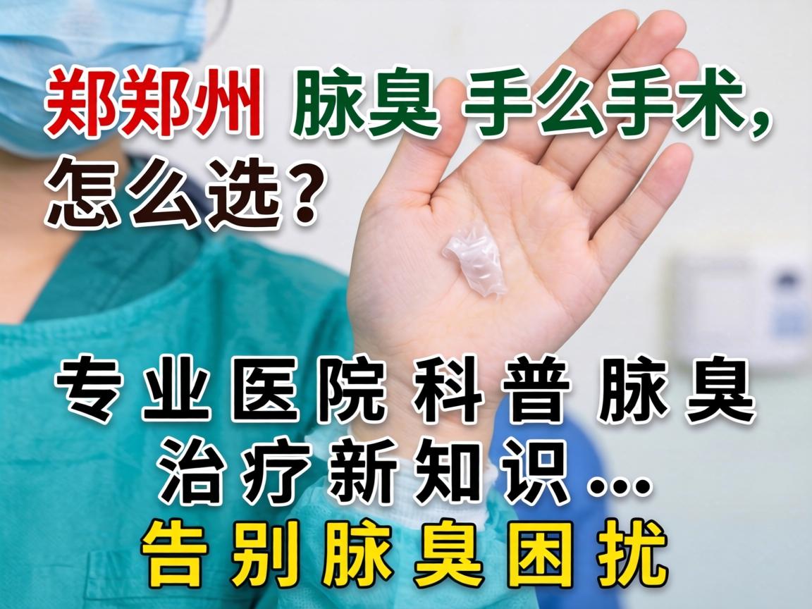 郑州腋臭手术怎么选？专业医院科普腋臭治疗新知识，告别腋臭困扰