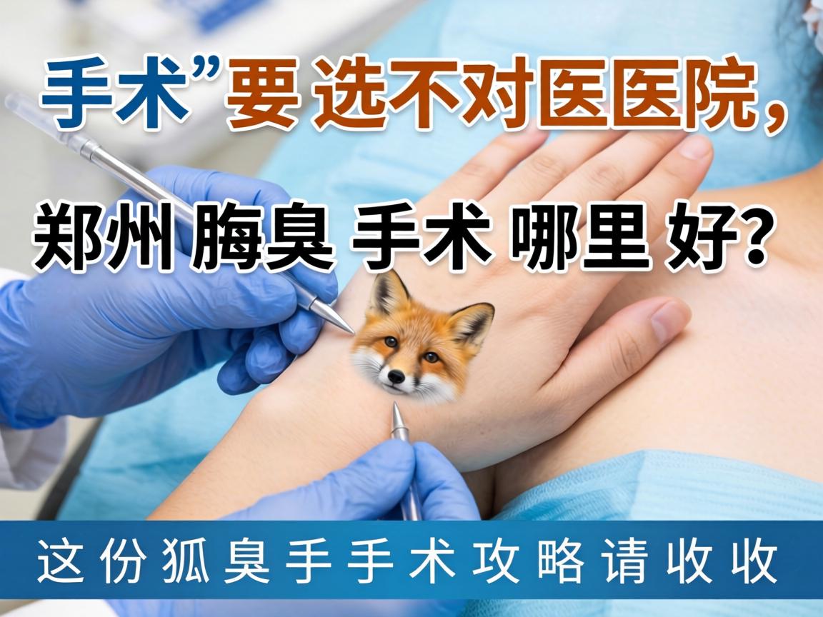 狐臭手术要选对医院，郑州腋臭手术哪里好？这份狐臭手术攻略请收好