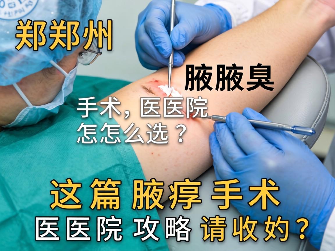 郑州腋臭手术医院怎么选？这篇腋臭手术医院攻略请收好