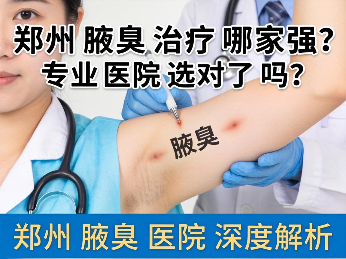 郑州腋臭治疗哪家强？专业医院选对了吗？郑州腋臭医院深度解析