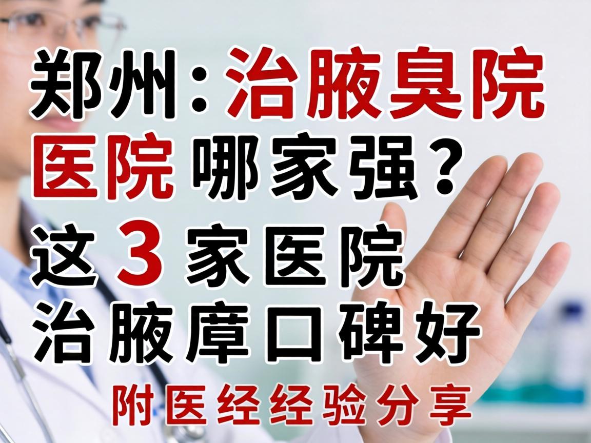 郑州治腋臭医院哪家强？这3家医院治腋臭口碑好，附医经验分享