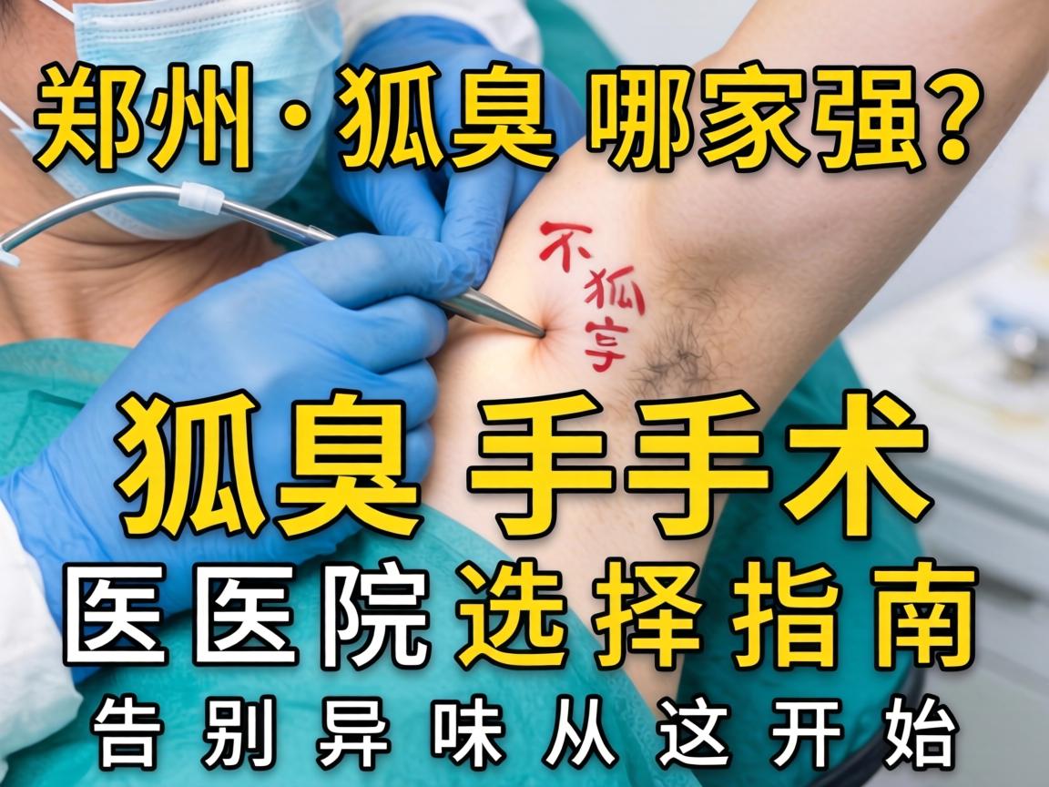 郑州狐臭手术哪家强？狐臭手术医院选择指南，告别异味从这开始