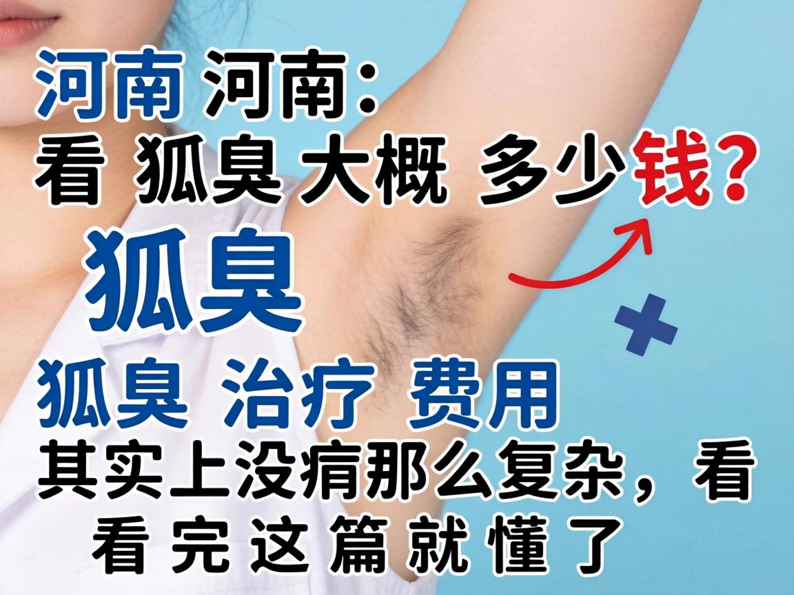 河南看狐臭大概多少钱？狐臭治疗费用其实没那么复杂，看完这篇就懂了