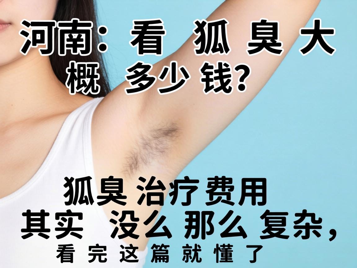 河南看狐臭大概多少钱？狐臭治疗费用其实没那么复杂，看完这篇就懂了