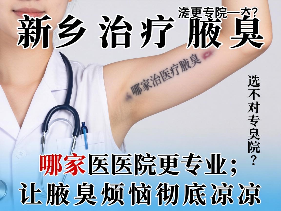 新乡治疗腋臭，哪家医院更专业？选对医院，让腋臭烦恼彻底凉凉