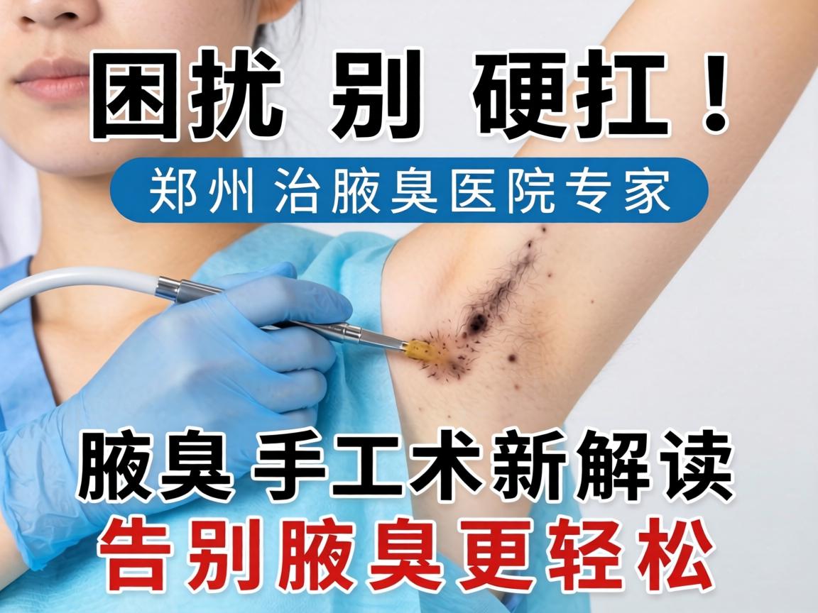腋臭困扰别硬扛！郑州治腋臭医院专家，腋臭手术新解读，告别腋臭更轻松