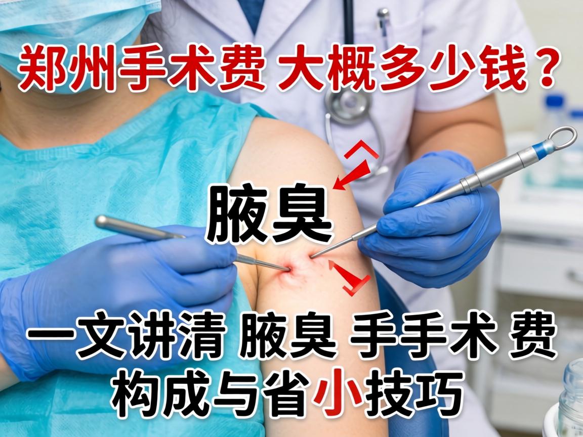 郑州腋臭手术费大概多少钱？一文讲清腋臭手术费构成与省钱技巧