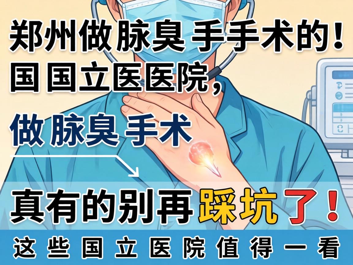 郑州做腋臭手术的国立医院，做腋臭手术真的别再踩坑了！这些国立医院值得一看