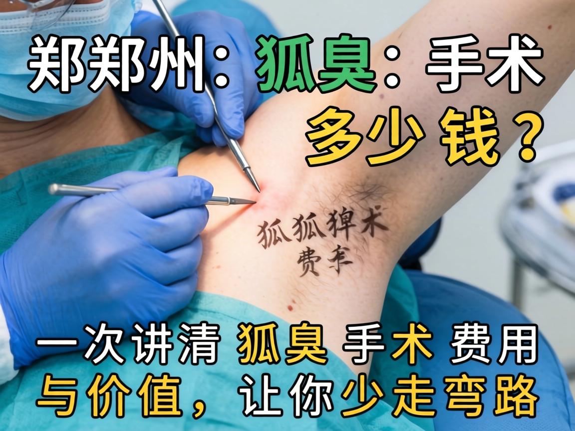 郑州狐臭手术多少钱？一次讲清狐臭手术费用与价值，让你少走弯路