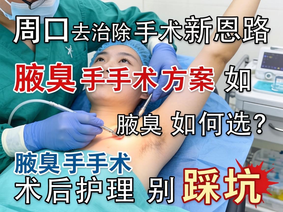 周口去除腋臭手术新思路，腋臭手术方案如何选？腋臭手术术后护理别踩坑