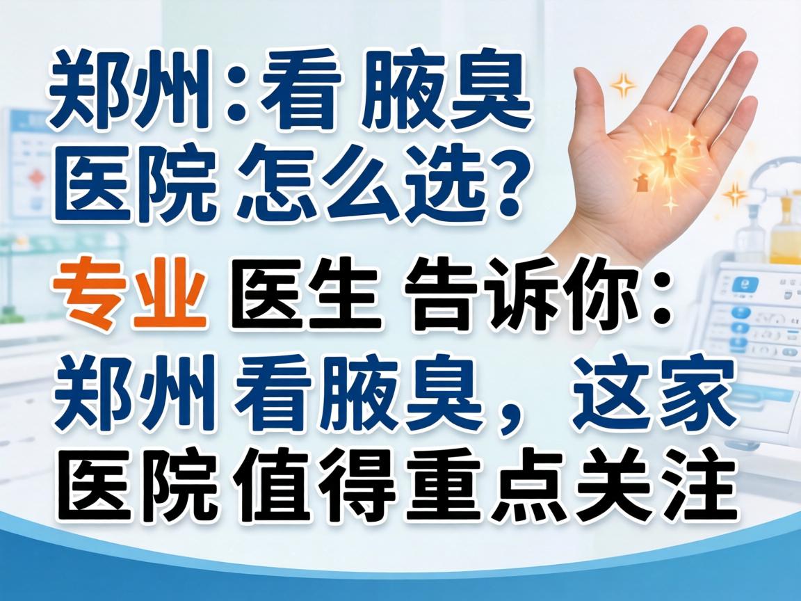 郑州看腋臭医院怎么选？专业医生告诉你，郑州看腋臭，这家医院值得重点关注