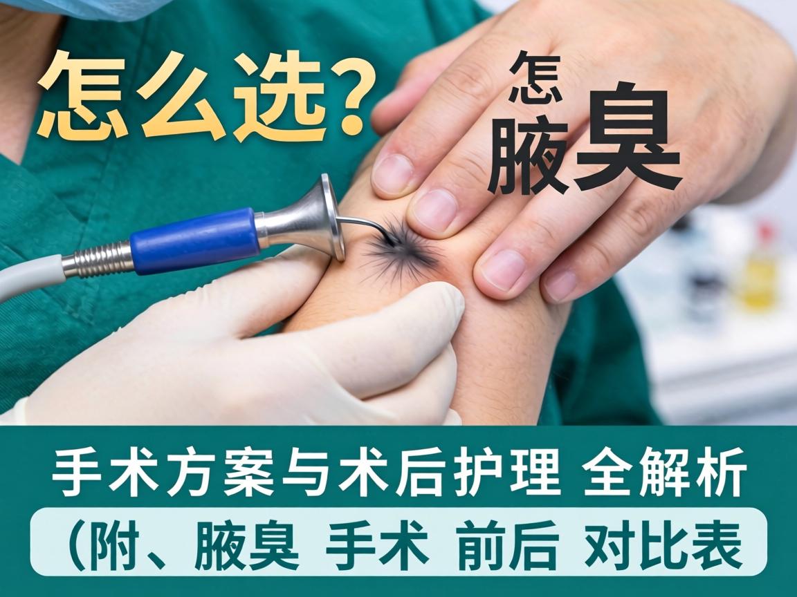 腋臭手术怎么选？手术方案与术后护理全解析（附，腋臭手术前后对比表）