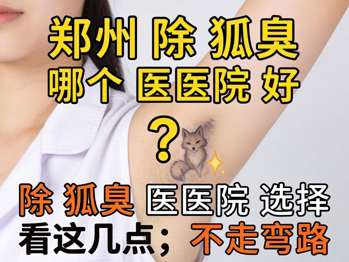 郑州除狐臭哪个医院好？除狐臭医院选择看这几点，不走弯路