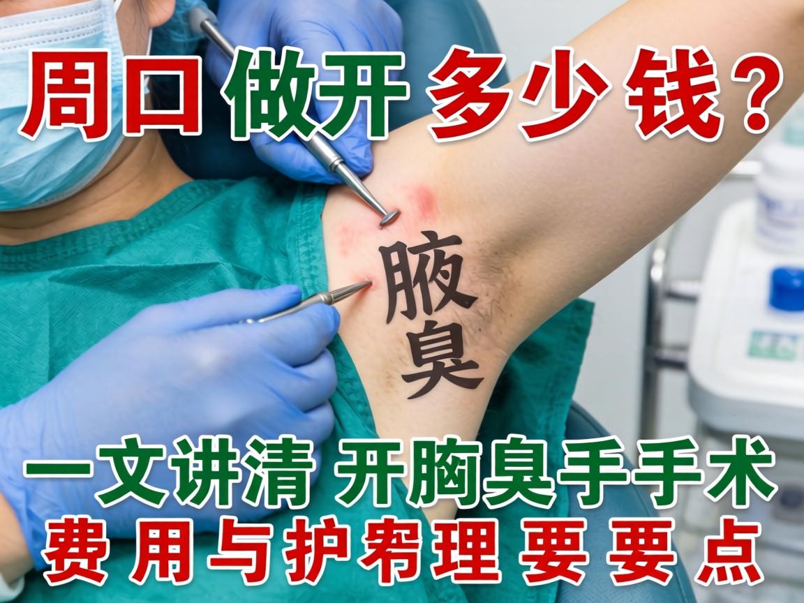 周口做开腋臭手术多少钱？一文讲清开腋臭手术费用与护理要点