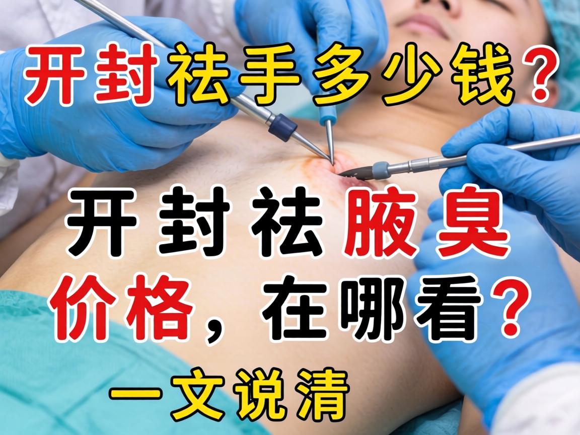 开封祛腋臭手术多少钱？开封祛腋臭价格在哪看？一文说清