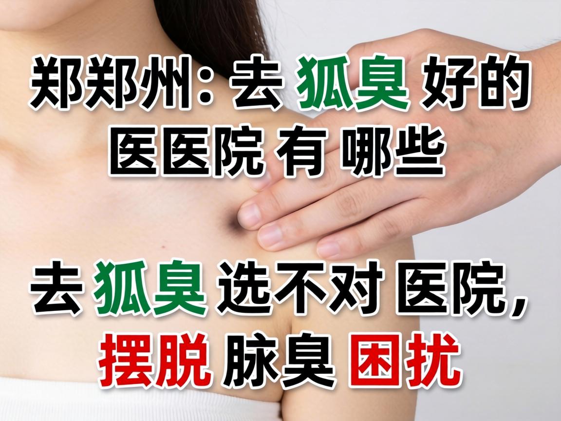 郑州去狐臭好的医院有哪些？去狐臭选对医院，摆脱腋臭困扰