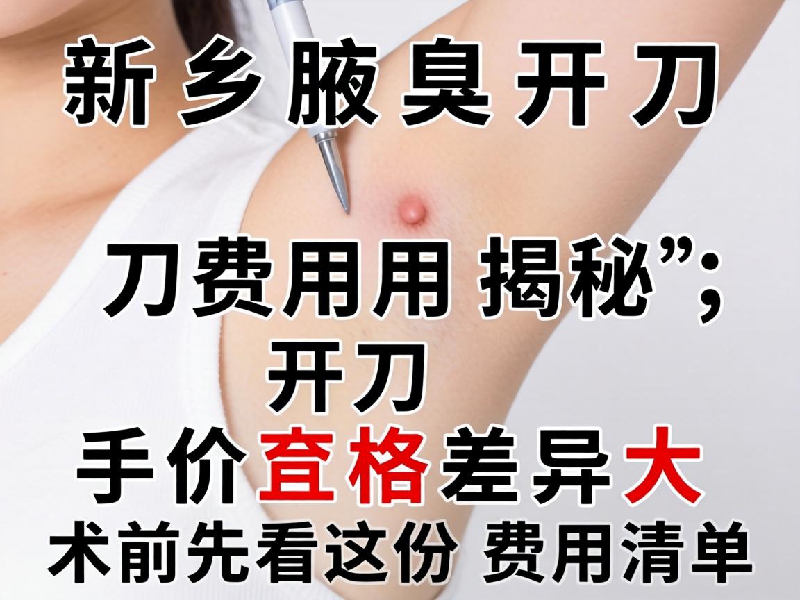 新乡腋臭开刀费用揭秘，开刀价格差异大，术前先看这份费用清单