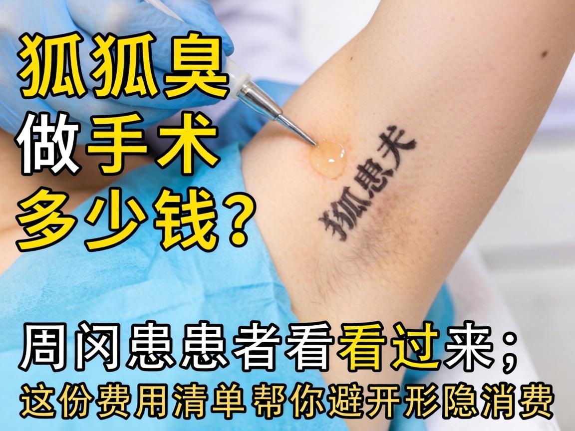 狐臭做手术多少钱？周口患者看过来，这份费用清单帮你避开隐形消费