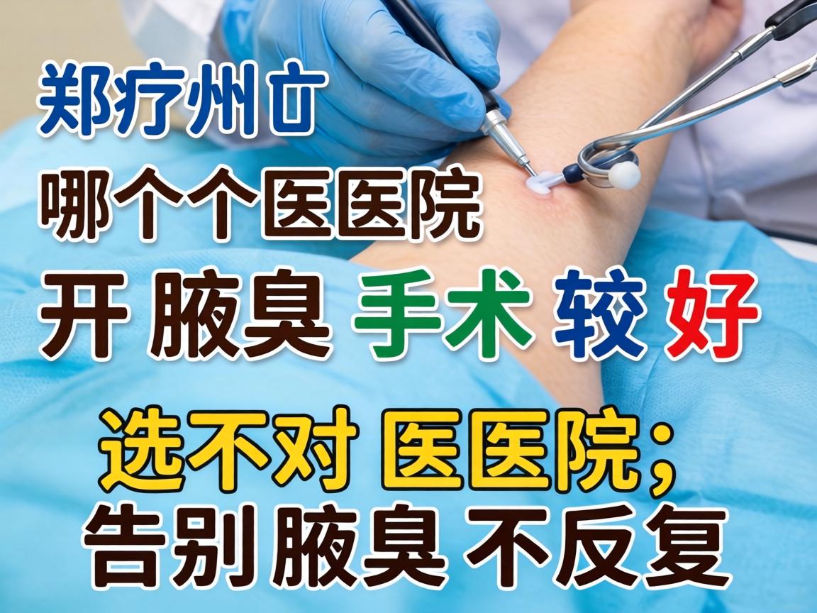 郑州哪个医院开腋臭手术较好？选对医院，告别腋臭不反复