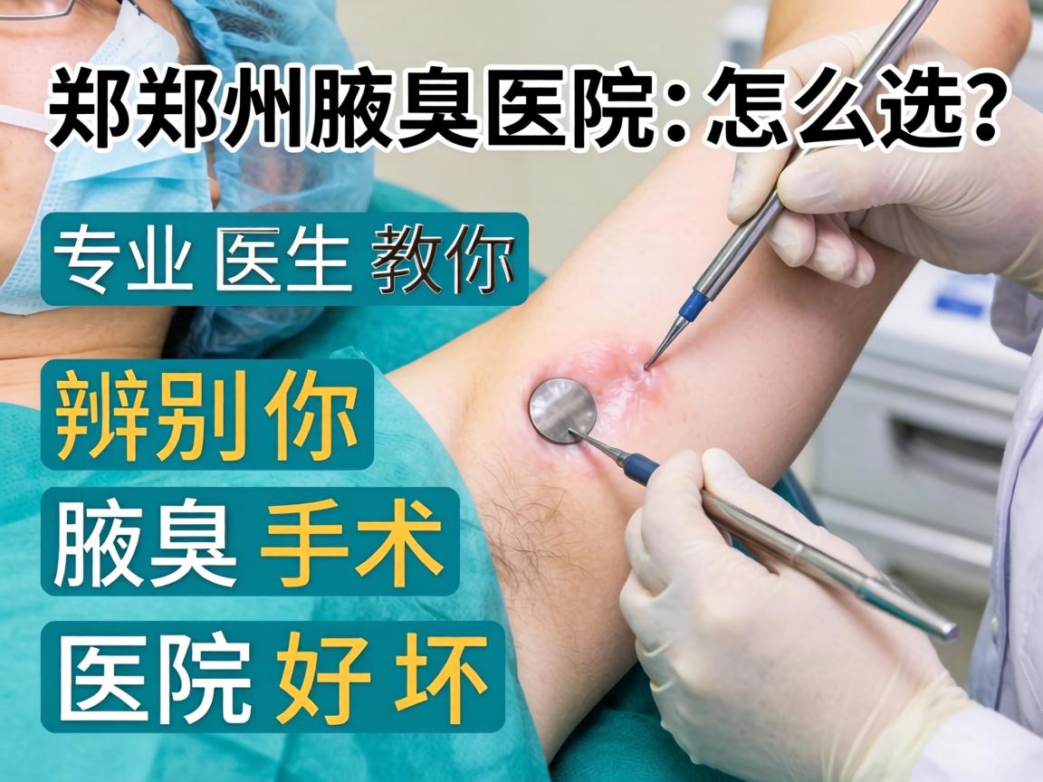 郑州腋臭手术医院怎么选？专业医生教你辨别腋臭手术医院好坏