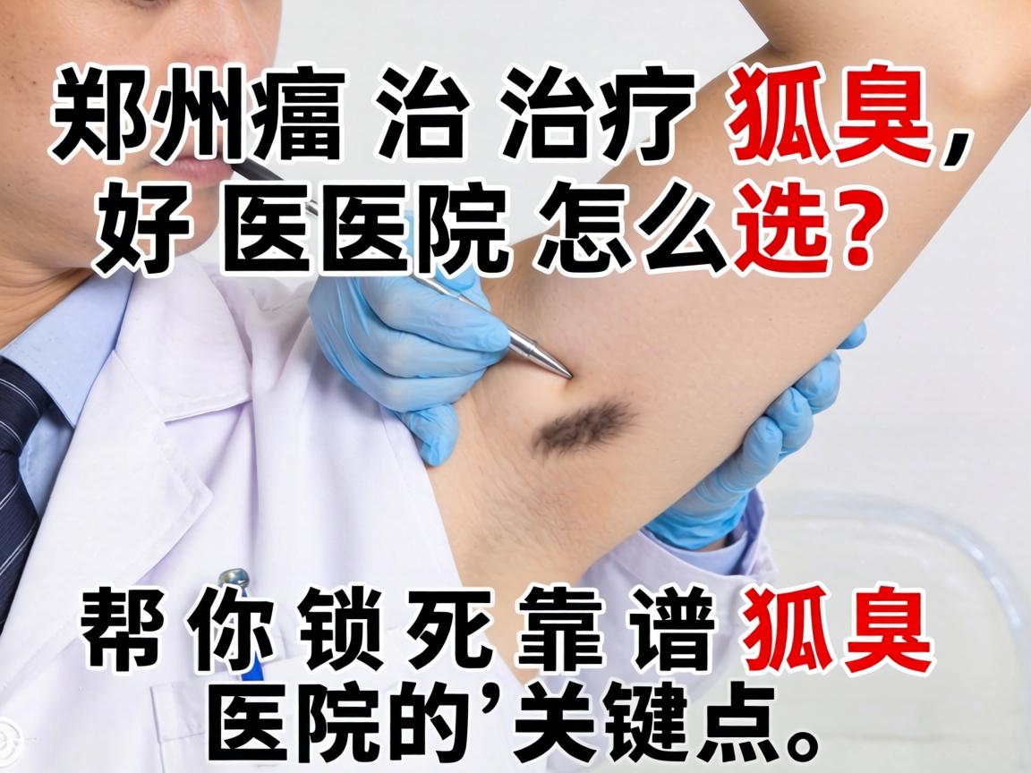 郑州治疗狐臭，好医院怎么选？帮你锁死靠谱狐臭医院的关键点