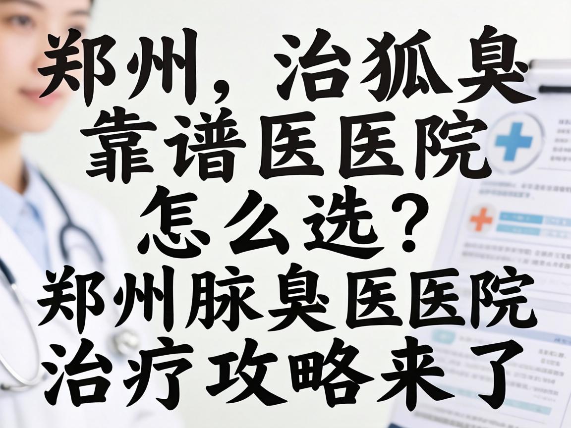 郑州治狐臭靠谱医院怎么选？郑州腋臭医院治疗攻略来了