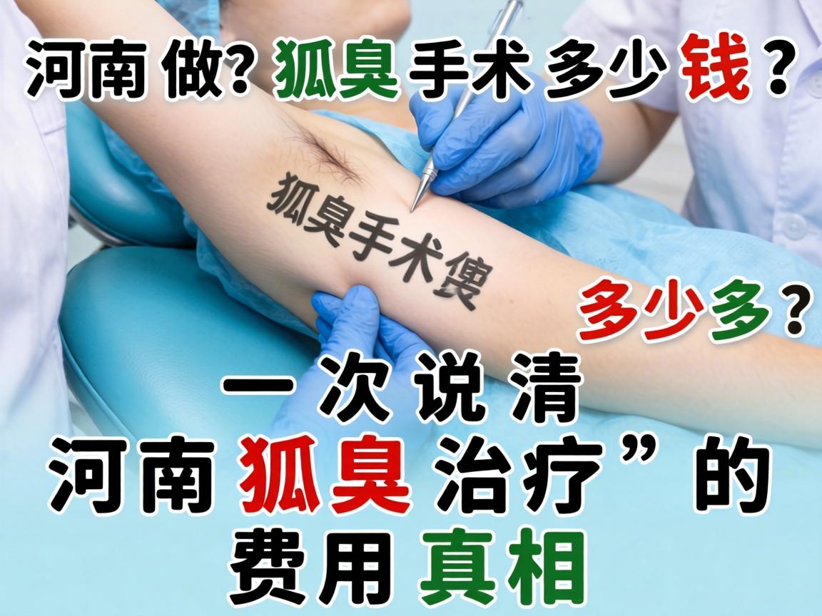 河南做狐臭手术多少钱？一次说清河南狐臭治疗的费用真相