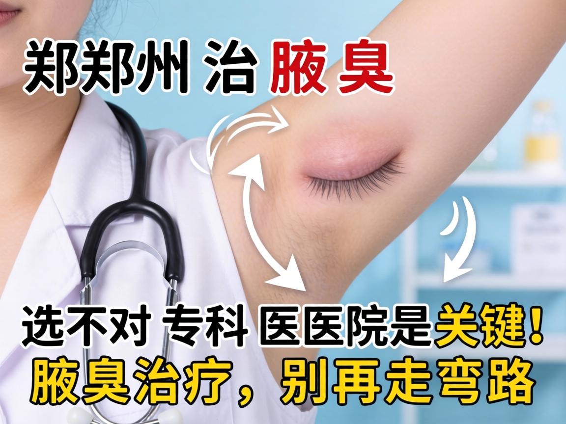 郑州治腋臭，选对专科医院是关键！腋臭治疗，别再走弯路