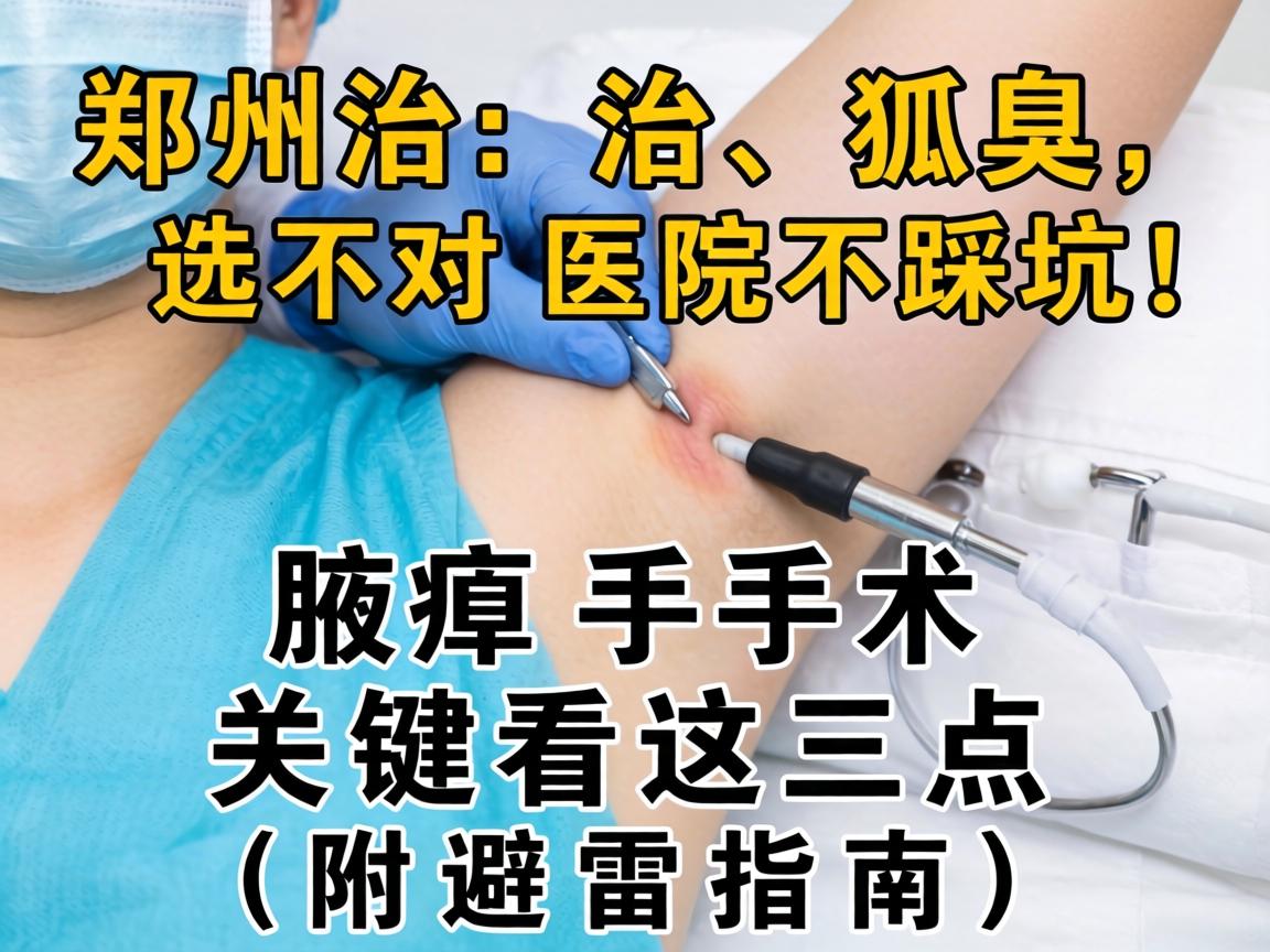 郑州治狐臭，选对医院不踩坑！腋臭手术关键看这三点（附避雷指南）