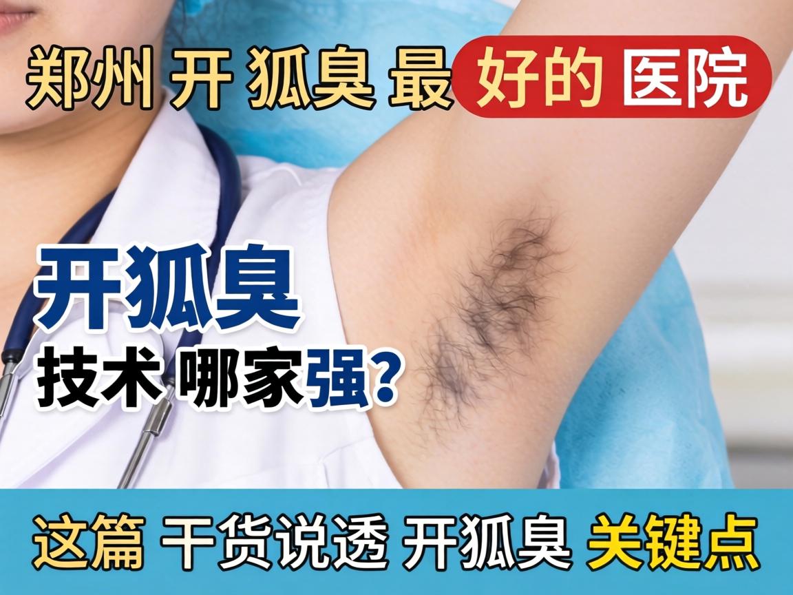 郑州开狐臭最好的医院，开狐臭技术哪家强？这篇干货说透开狐臭关键点