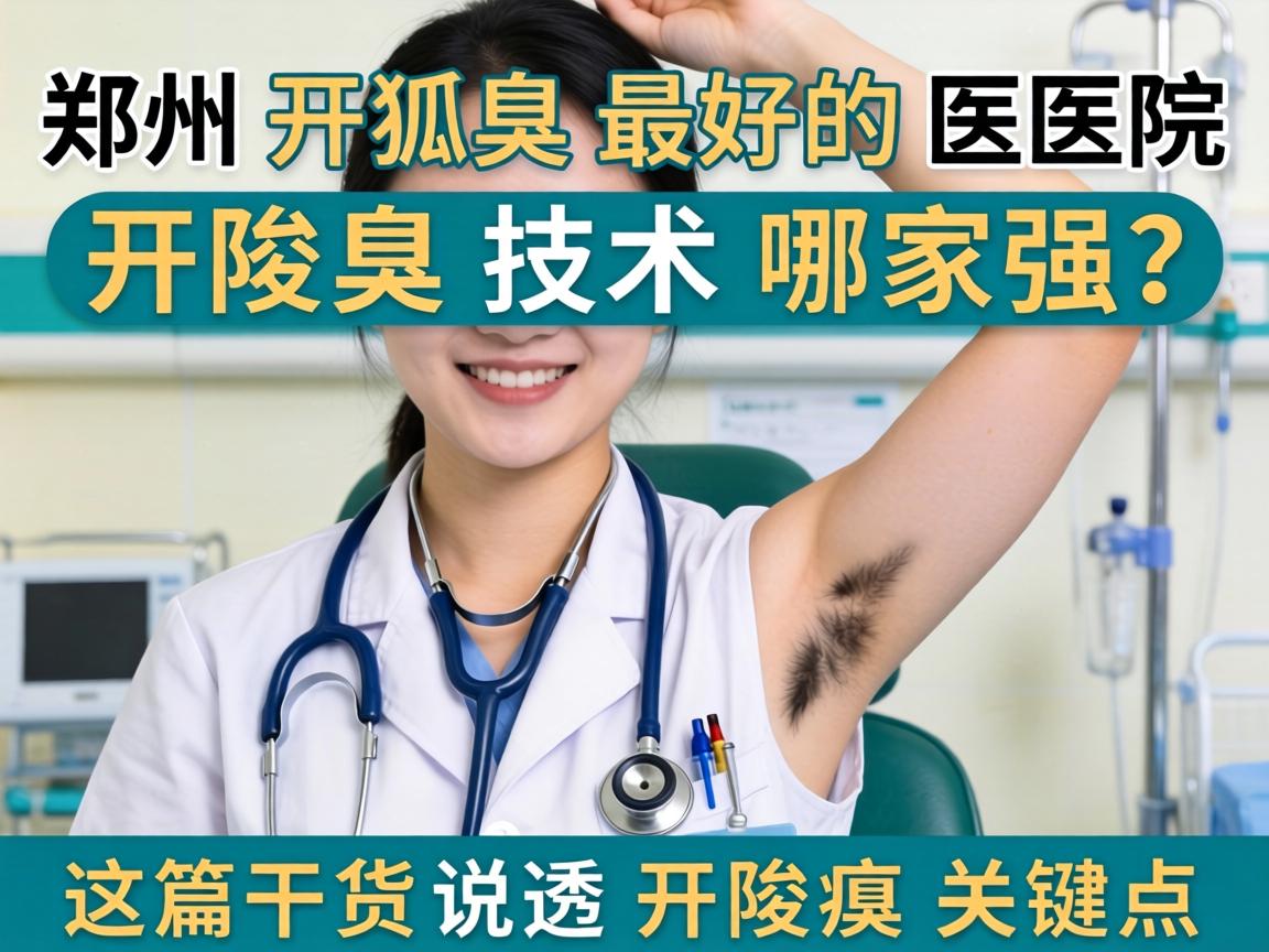 郑州开狐臭最好的医院，开狐臭技术哪家强？这篇干货说透开狐臭关键点
