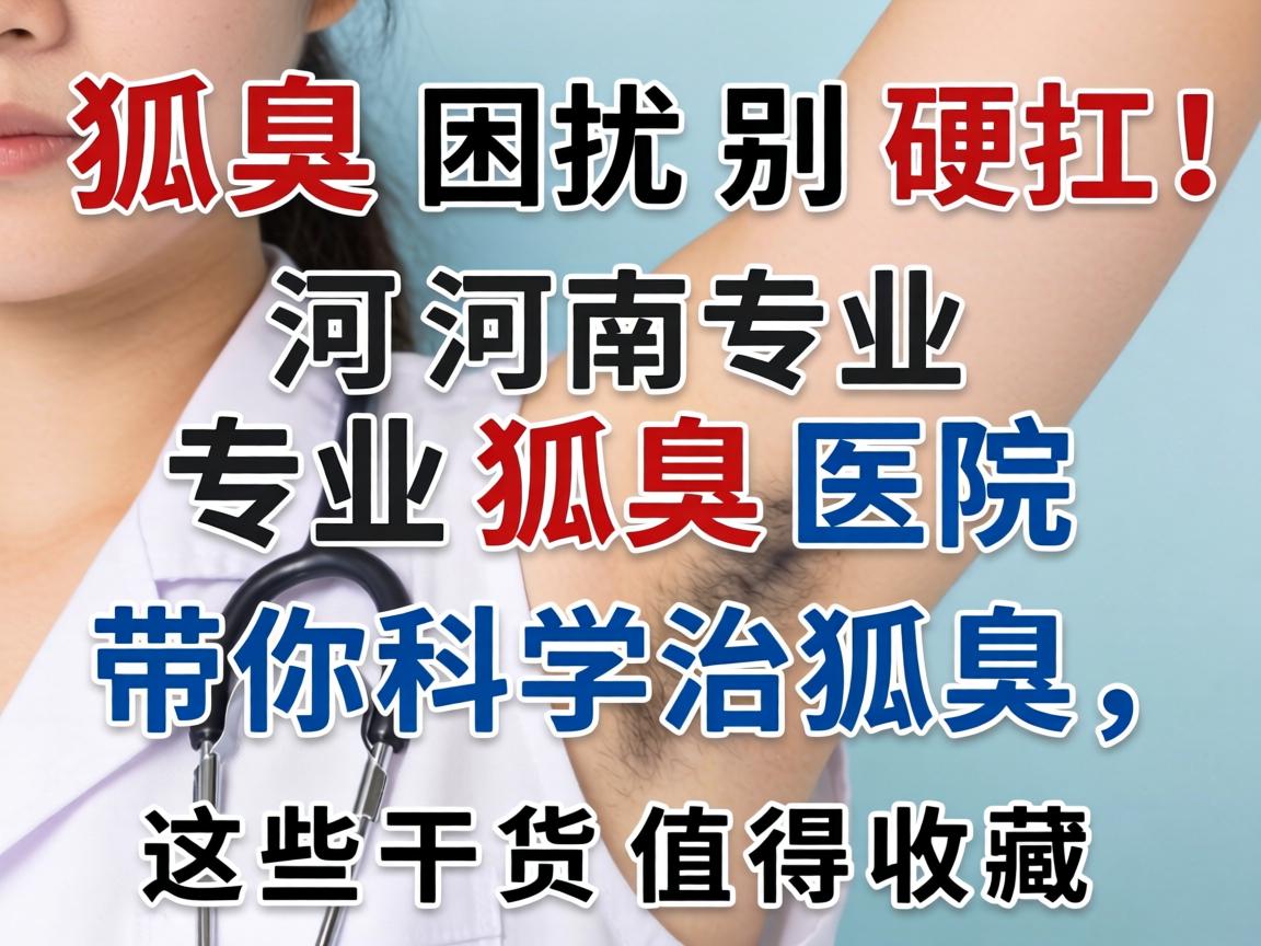 狐臭困扰别硬扛！河南专业狐臭医院带你科学治狐臭，这些干货值得收藏