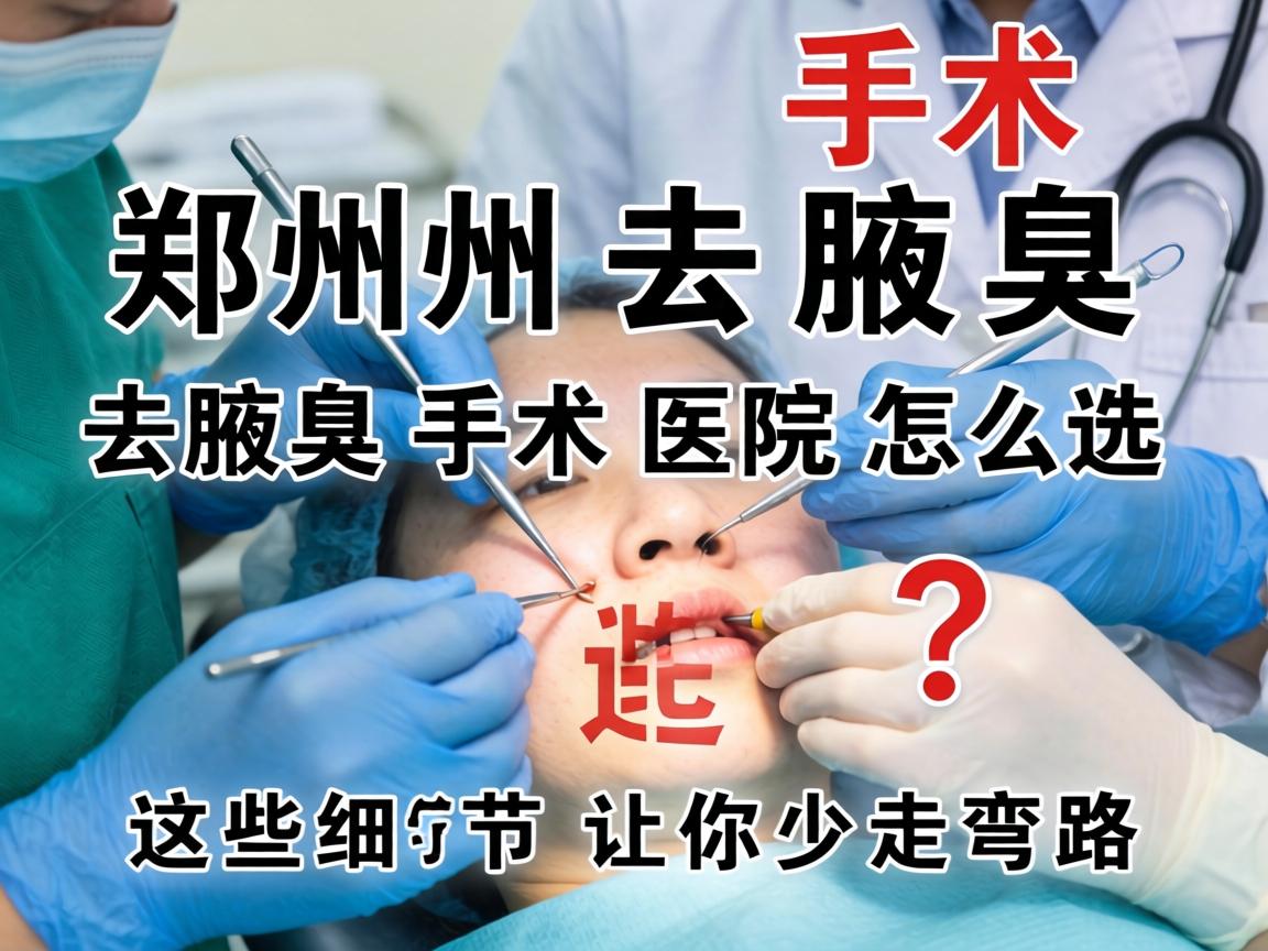郑州去腋臭手术，去腋臭手术医院怎么选？这些细节让你少走弯路