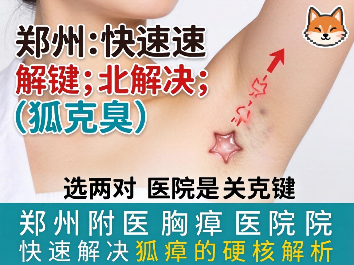 郑州快速解决狐臭，选对医院是关键，郑州附医腋臭医院快速解决狐臭的硬核解析