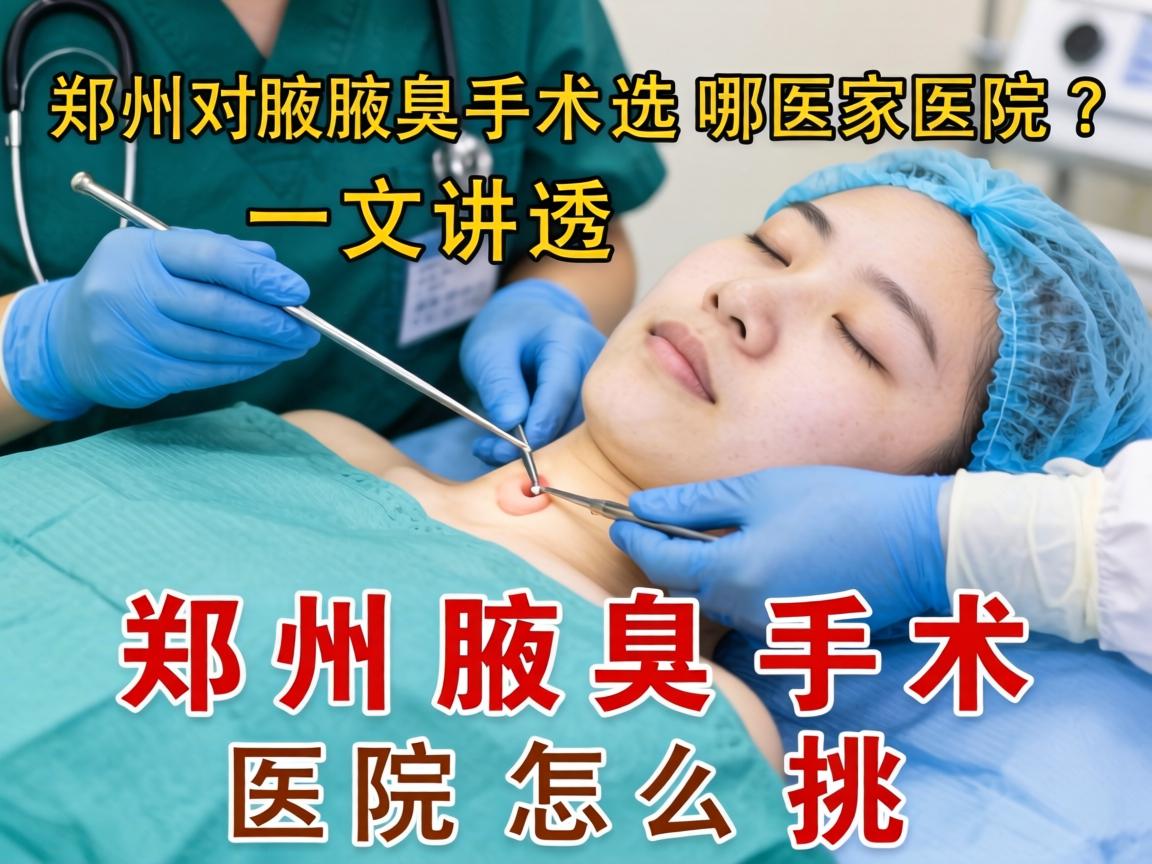 郑州腋臭手术选哪家医院？一文讲透郑州腋臭手术医院怎么挑