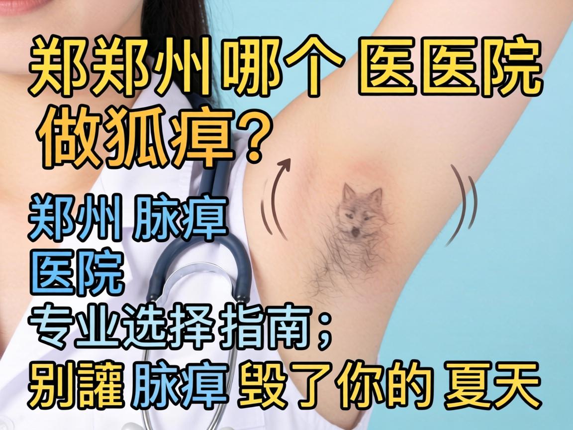 郑州哪个医院做狐臭？郑州腋臭医院专业选择指南，别让腋臭毁了你的夏天