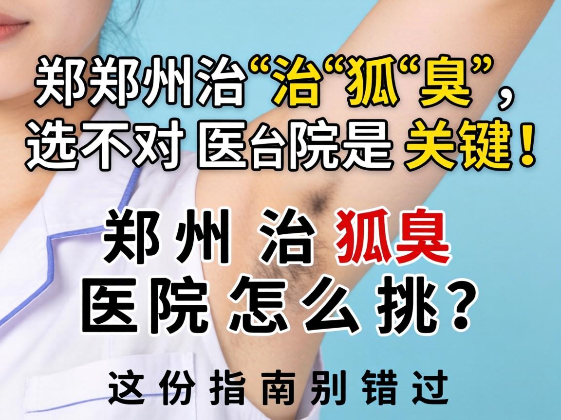 郑州治狐臭，选对医院是关键！郑州治狐臭医院怎么挑？这份指南别错过