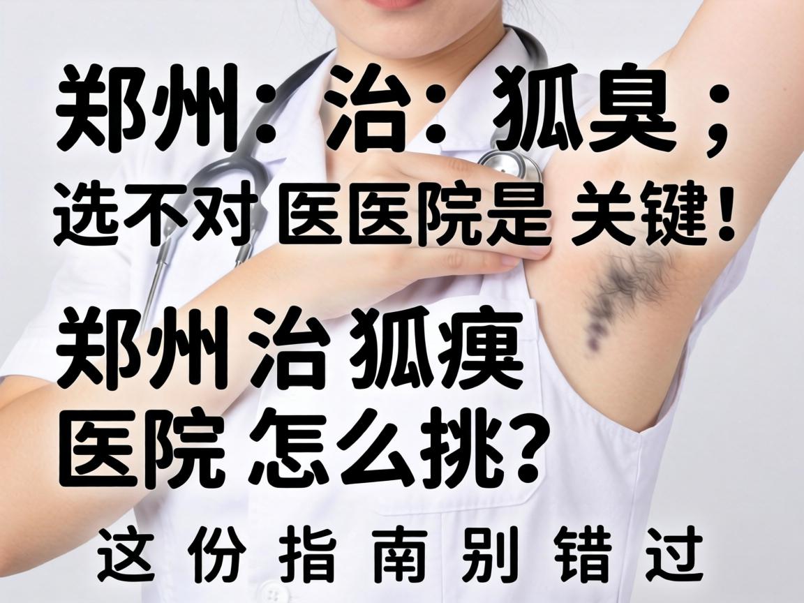 郑州治狐臭，选对医院是关键！郑州治狐臭医院怎么挑？这份指南别错过