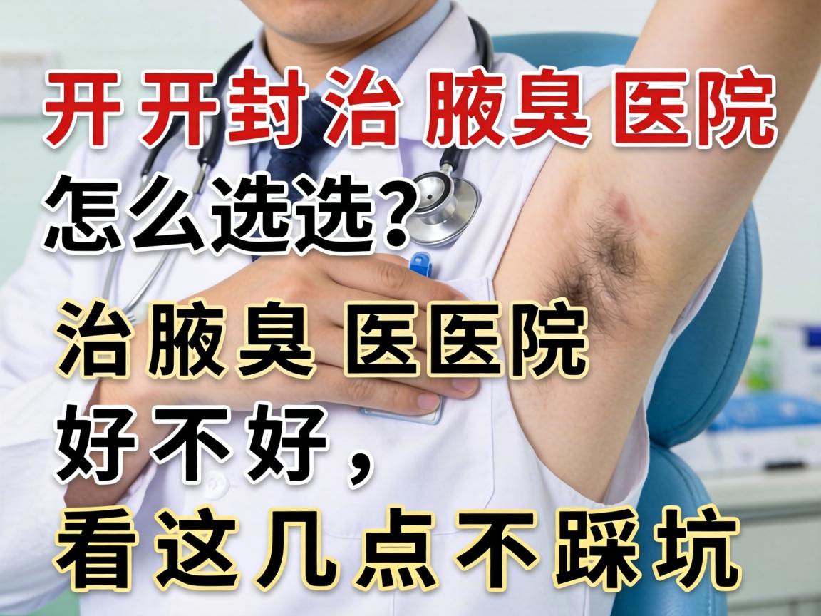 开封治腋臭医院怎么选？治腋臭医院好不好，看这几点不踩坑