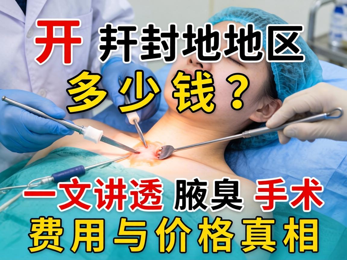 开封地区腋臭手术多少钱？一文讲透腋臭手术费用与价格真相