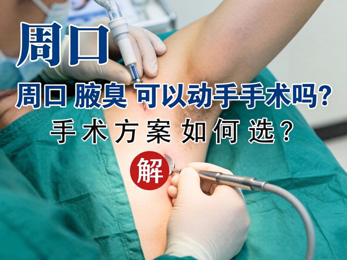 周口腋臭手术解惑，周口腋臭可以动手术吗？手术方案如何选？