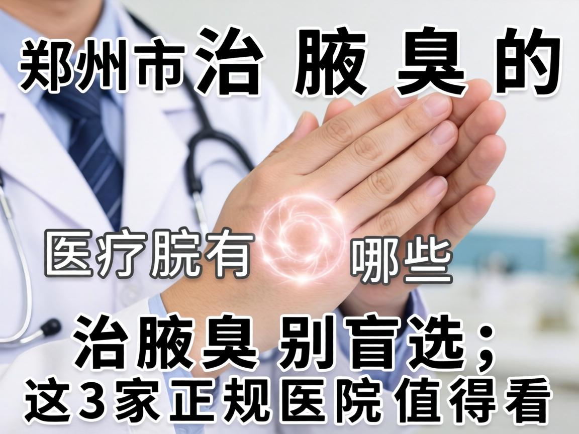 郑州市治腋臭的医院有哪些？治腋臭别盲选，这3家正规医院值得看