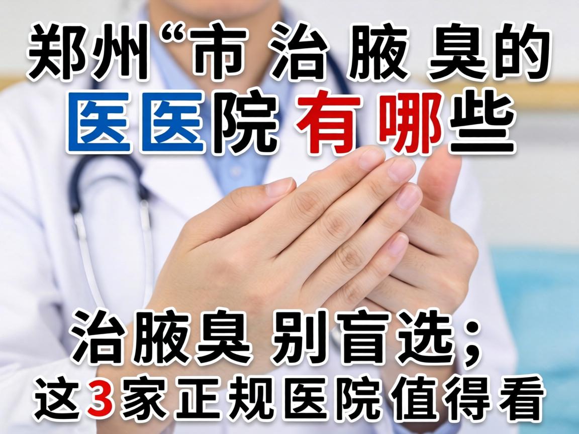 郑州市治腋臭的医院有哪些？治腋臭别盲选，这3家正规医院值得看