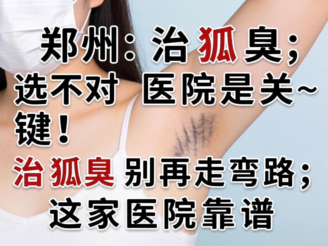 郑州治狐臭，选对医院是关键！治狐臭别再走弯路，这家医院靠谱