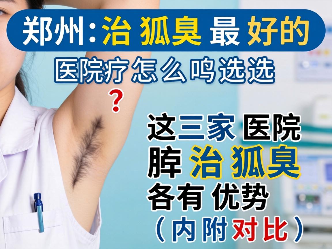 郑州治狐臭最好的医院怎么选？这三家医院治狐臭各有优势（内附对比）