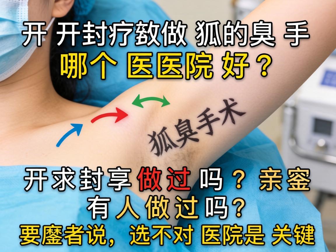 开封做狐臭手术哪个医院好？有人做过吗？亲历者说，选对医院是关键