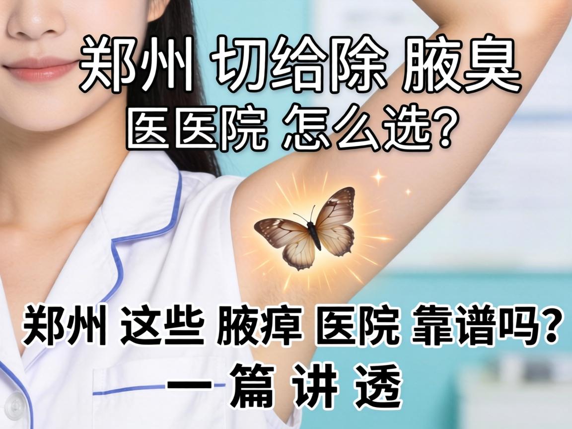 郑州切除腋臭医院怎么选？郑州这些腋臭医院靠谱吗？一篇讲透